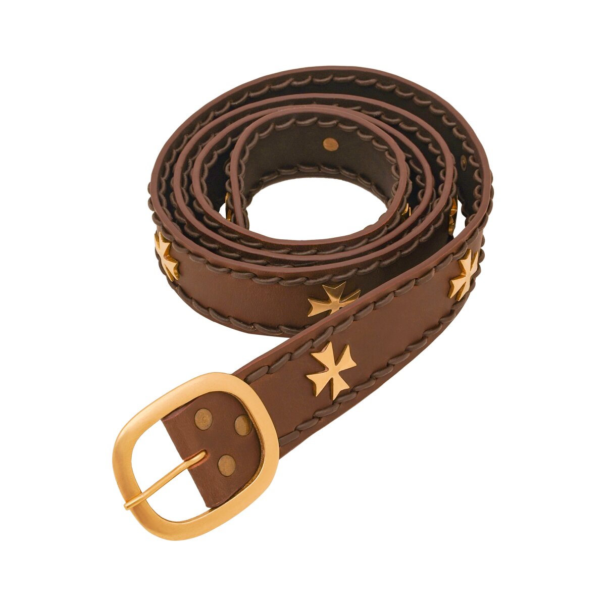 Ceinture médiévale de croisé marron