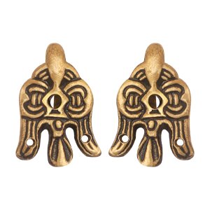 Gancio per avvolgere le gambe in ottone Viking "Raven", set di 2 pezzi