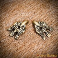 Gancio per avvolgere le gambe in ottone Viking "Raven", set di 2 pezzi