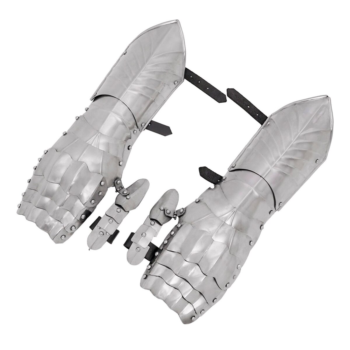 Late Medieval Gothic Knight Gauntlets 16 gauge