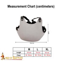 Corazza per signore in acciaio calibro 18 (1,3 mm)