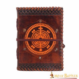 Taccuino "Fleur De Lis Compass" con bordo intrecciato e carta fatta a mano