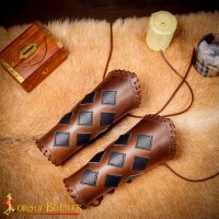 Bracers o scaldabraccia in pelle per il Larp