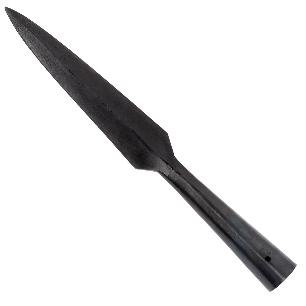 Medieval Black Spear Head Hand Forged from Carbon Steel