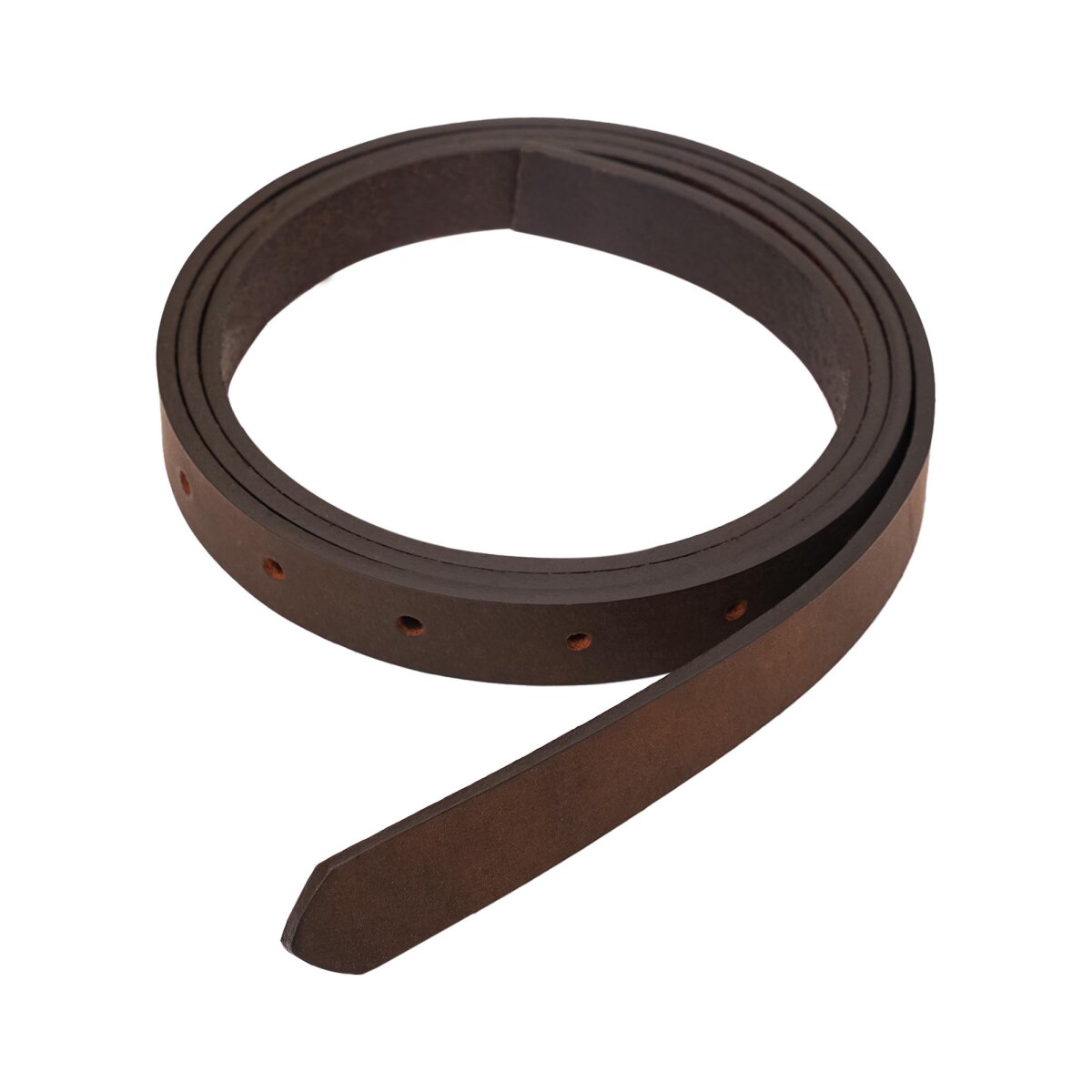 Handcrafted Plain DIY Leather Belt 1.9cm wide Brown