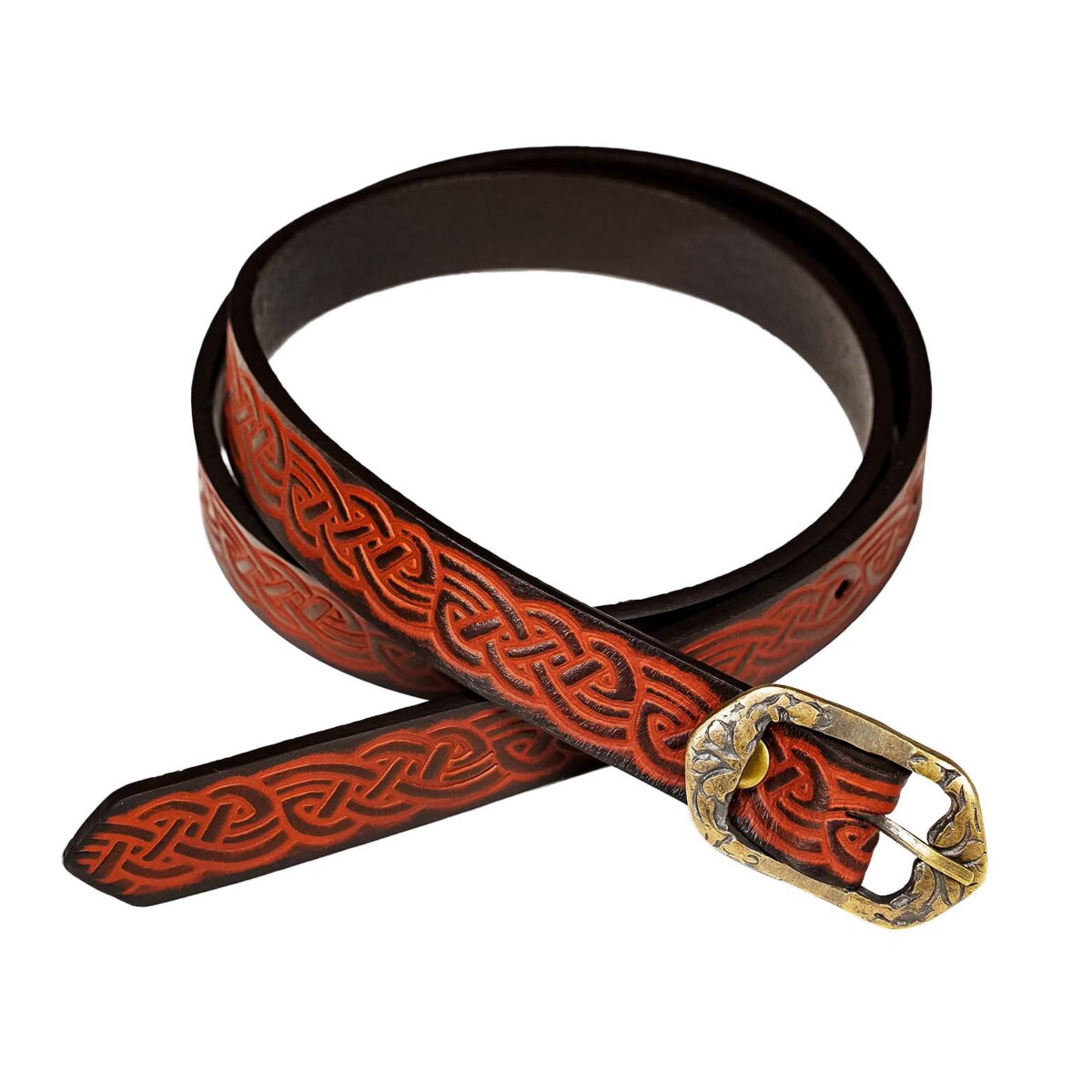 Ceinture médiévale en cuir avec motif de...