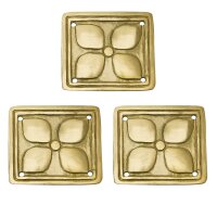 Raccordo romano per cintura "Flowers" in ottone - set di 3 pezzi