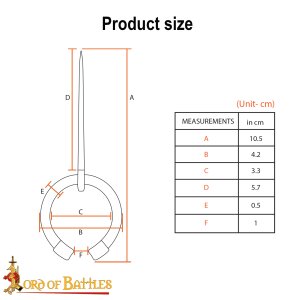 Piccole fibule per fasciature dei polpacci o come sferze in acciaio inox con estremità arrotolate 3,5 cm