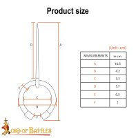 Piccole fibule per fasciature dei polpacci o come sferze in acciaio inox con estremità arrotolate 3,5 cm