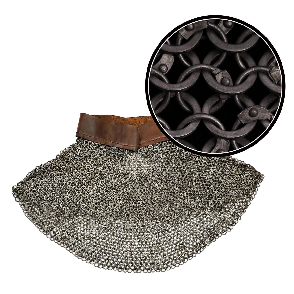 Collare a catena ad anello con cucitura  box