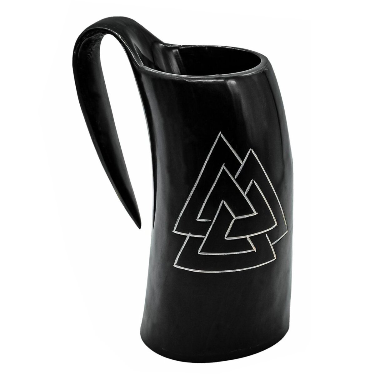 Wikinger Trinkhorn Hornkrug mit Valknut Symbol ca. 600ml