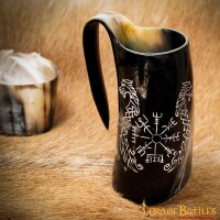 Brocca di corno vichinga Vegvisir circa 600 ml