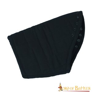 Gambeson medievale imbottito (tipo 1) con maniche annesse nero