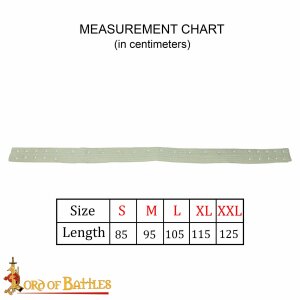 Cintura di armatura medievale imbottita o perizoma in tela naturale