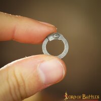 Anelli sciolti Anelli di catena in acciaio, anelli piatti con rivetti a cuneo, ID 9 mm, spessore 17 gauge (1,5 mm)