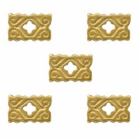 Rivetti decorativi quadrati in ottone 1,2x2cm set da 5