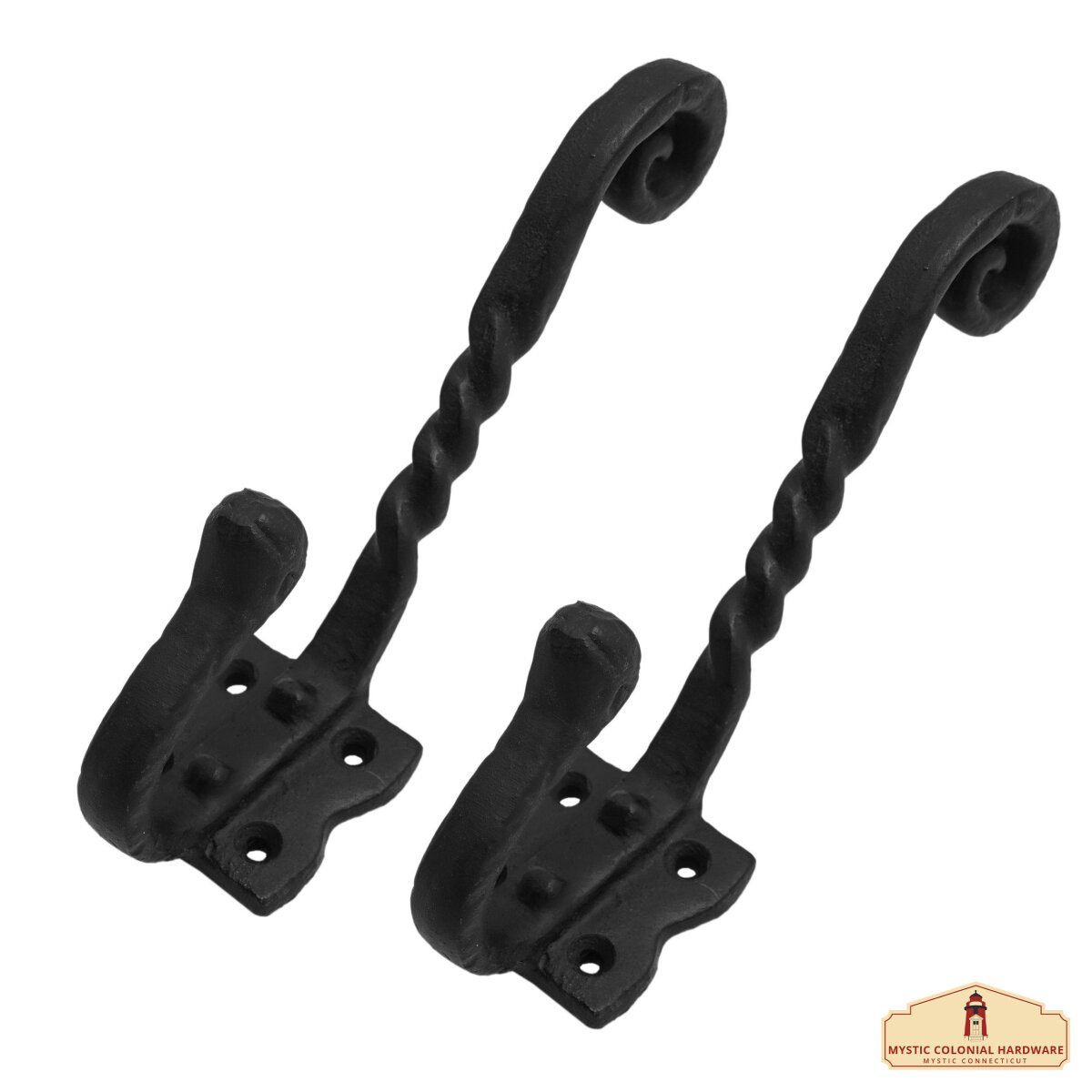 Rustic Cast Iron Wall Hooks, Heavy Duty Retro Utility...