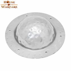 Scudo medievale, lucido, acciaio 1,5 mm, aspetto martellato