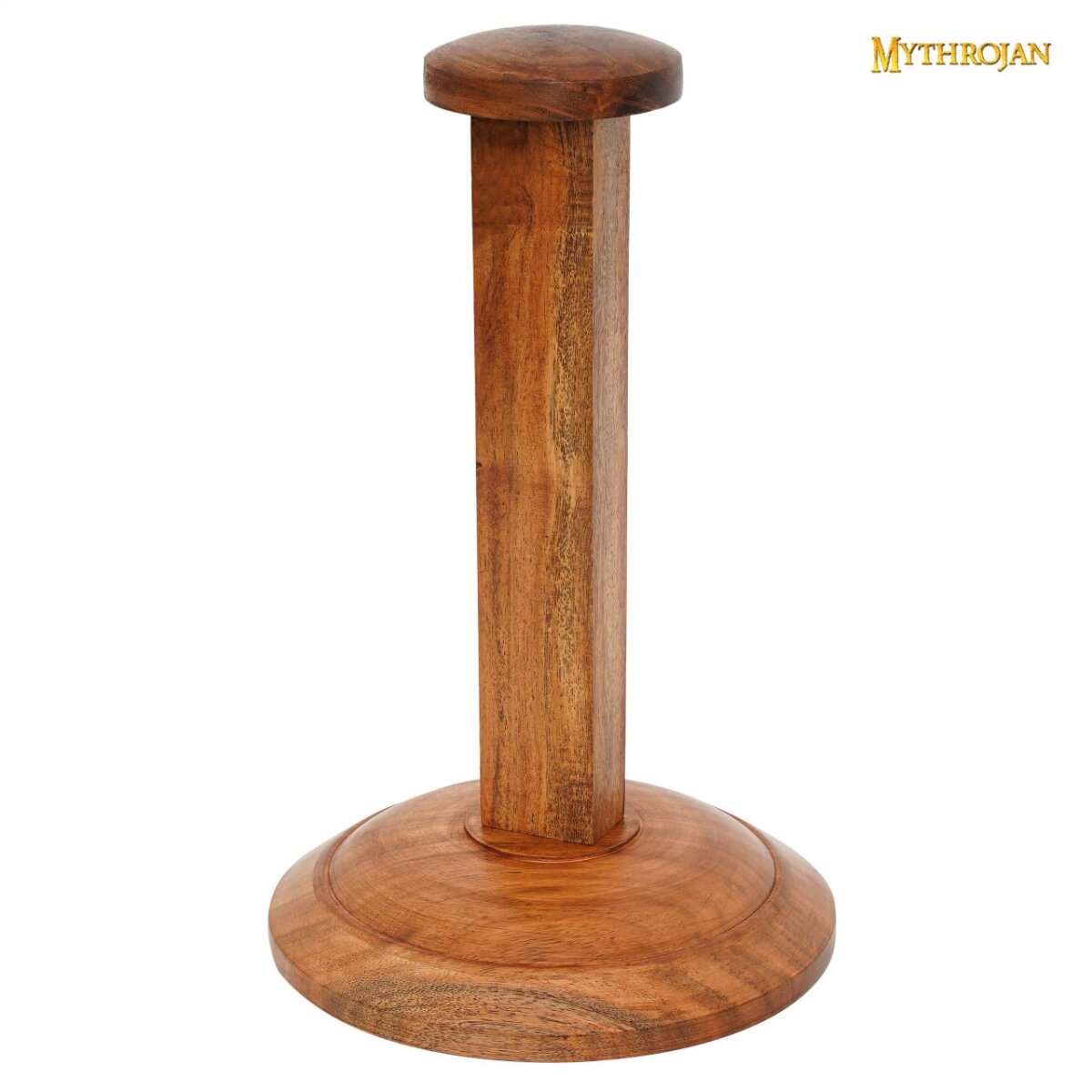 Wooden Helmet Stand:  Height : 15" plain