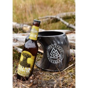 Boccale da birra in corno - "Valknut