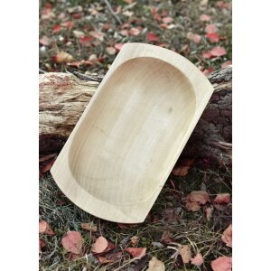 Abbeveratoio in legno di tiglio, liscio, sigillato, circa 30 x 16 x 6 cm