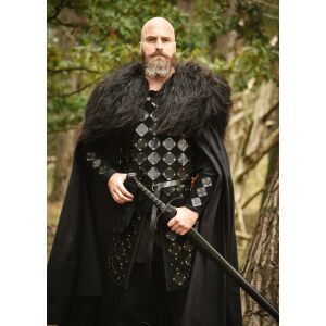 Armatura del torso in pelle scamosciata, nero "Vares"