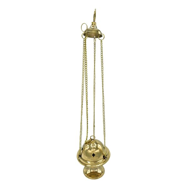 Incensiere oscillante in ottone lucido