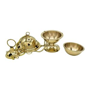Incensiere oscillante in ottone lucido