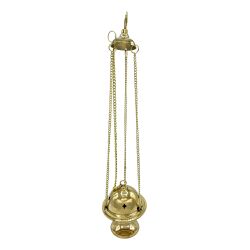 Incensiere oscillante in ottone lucido