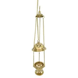 Incensiere oscillante in ottone lucido