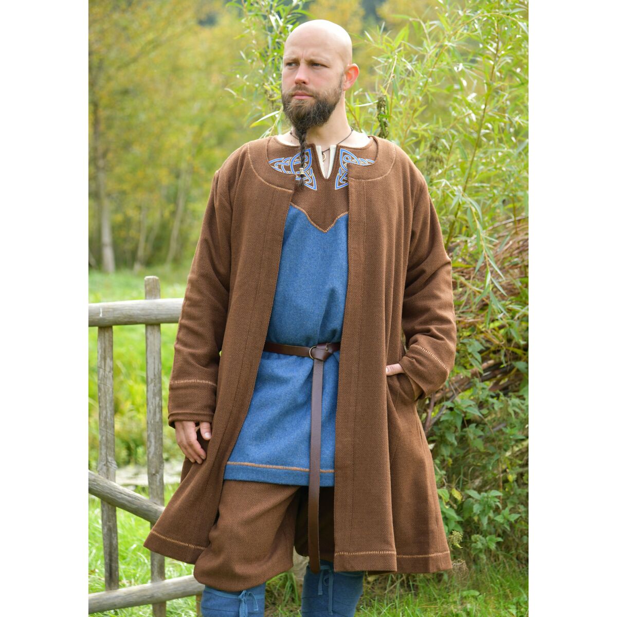 Mantello vichingo foderato in twill a ro box