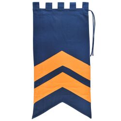 Bandiera medievale a strisce - blu/giallo
