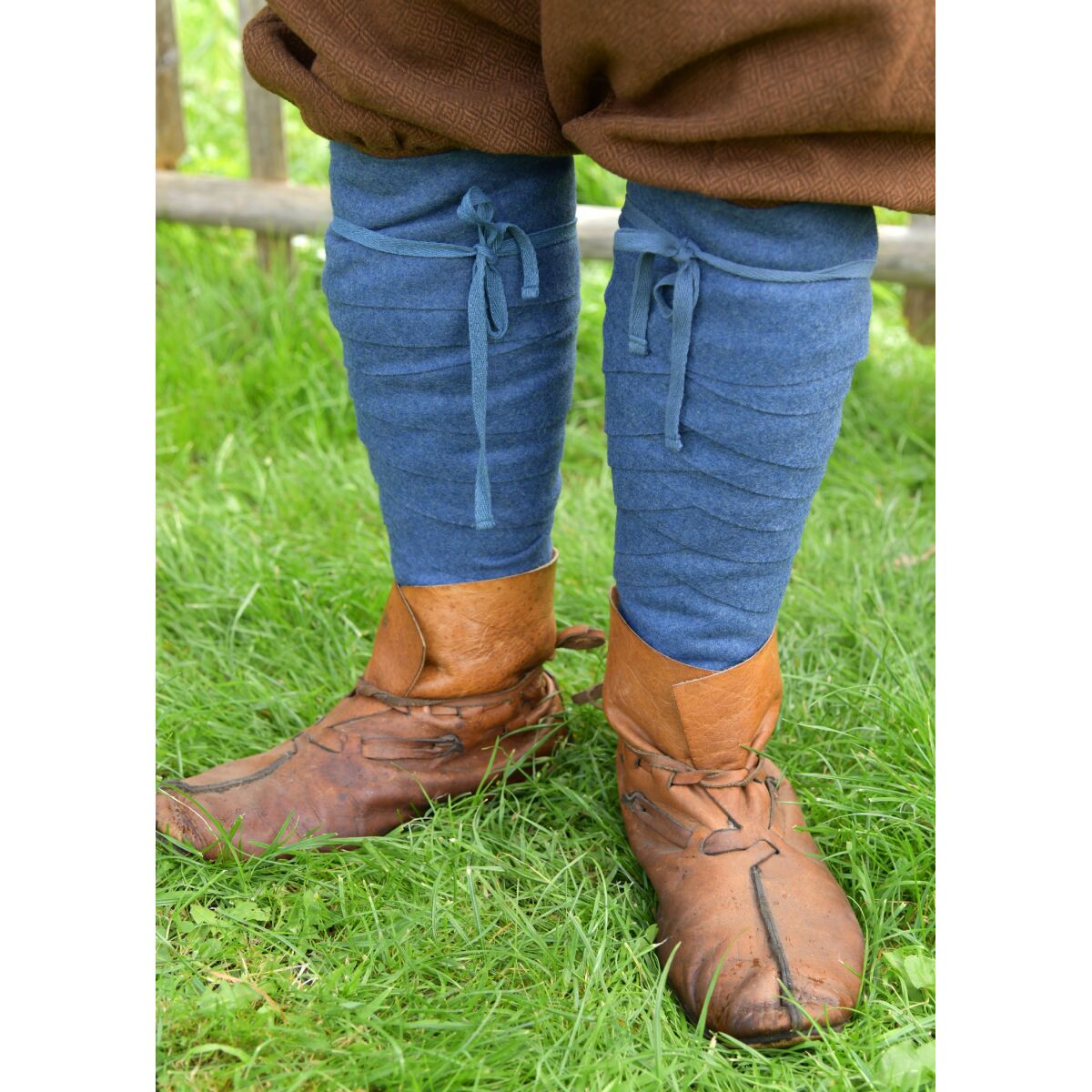 Gambale vichingo in lana, gambale, blu & box
