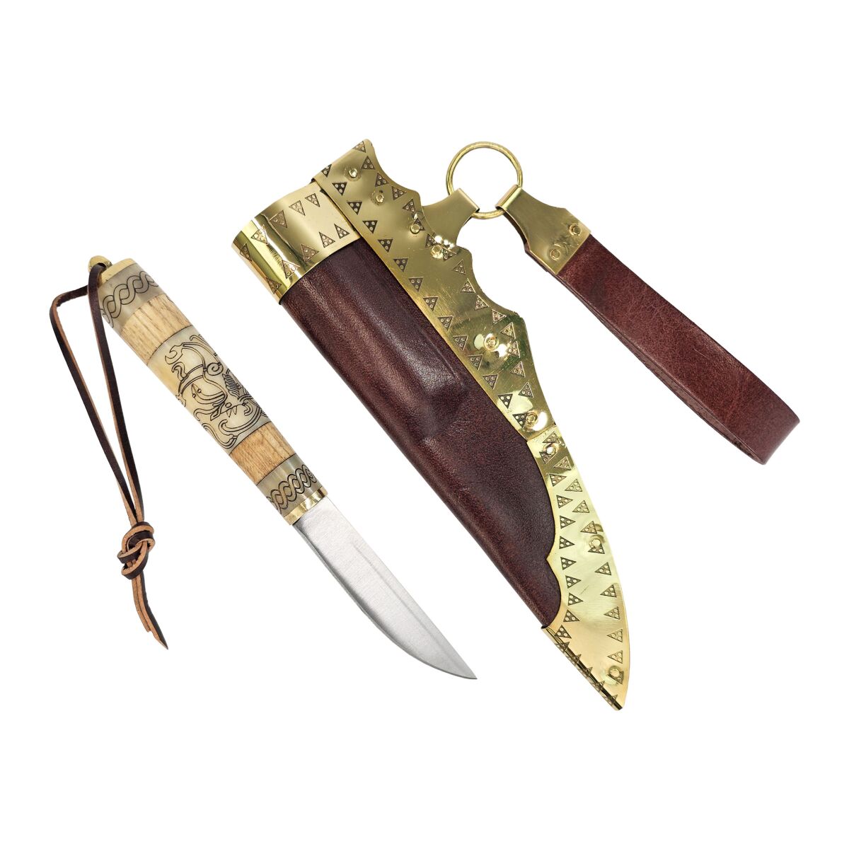 Coltello vichingo in stile Mammen con fo box