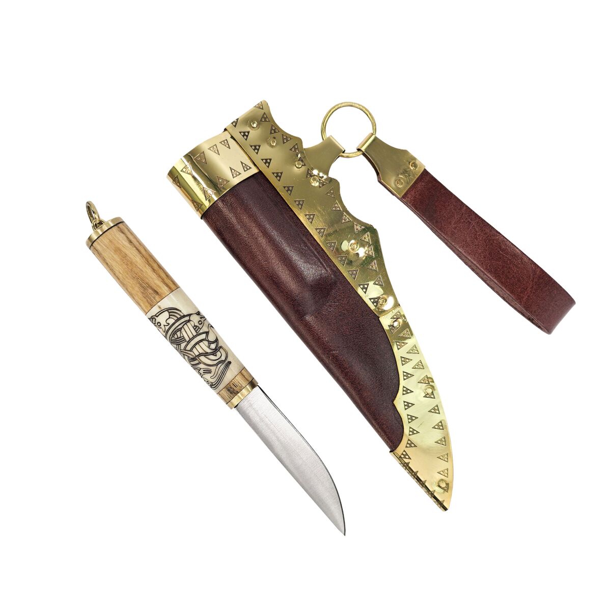 Coltello vichingo in stile Oseberg con f box