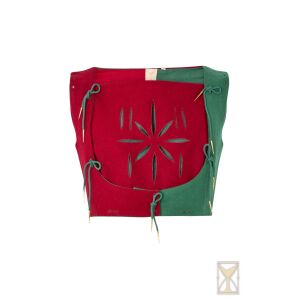 Doppietta Yoremade Landsknecht verde/rosso - Tessuto misto lana, senza maniche