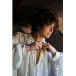 Gilet tardo medievale o rinascimentale Bartholomew - cotone, colori naturali