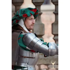 Piastre di spalla Landsknecht in acciaio da 1,6 mm