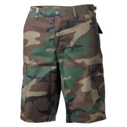 Bermuda militari statunitensi, BDU, mimetica woodland, con tasche laterali XXL, articolo di seconda scelta