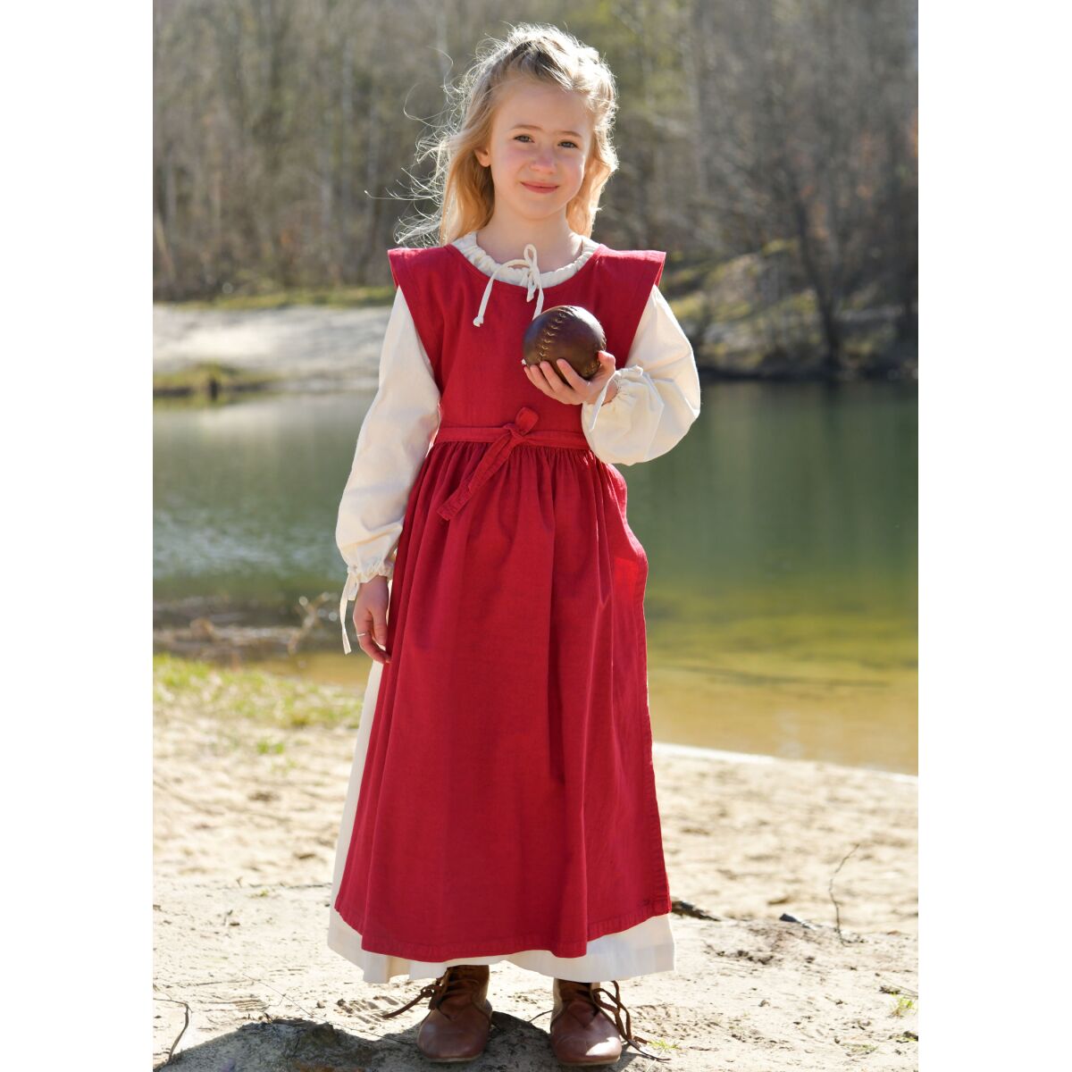 Abito medievale da bambina Lilou, rosso  box