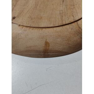 Piatto medievale in legno massiccio, diametro di circa 23 cm, articolo di seconda scelta