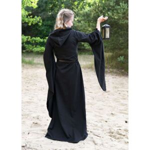 Abito medievale con maniche a tromba, nero “Isra” XL, articolo di seconda scelta