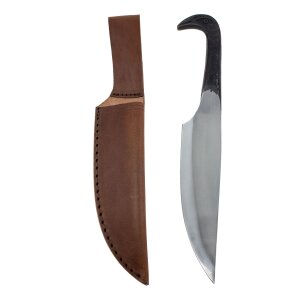 Coltello vichingo forgiato a mano con testa di uccello in acciaio inox