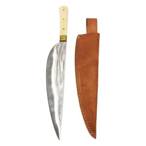 Coltello da cuoco medievale con fodero in cuoio o difesa...