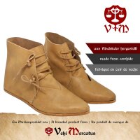 Scarpe medievali tipo London suola singola chiodata marrone naturale