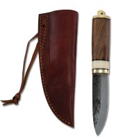 Coltello vichingo Gotland con fodero in pelle Mangiare e coltello multiuso