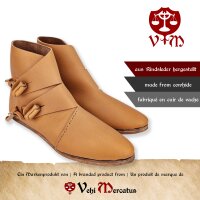 Scarpe vichinghe tipo Jorvik con doppia suola chiodata marrone naturale