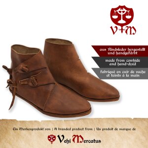 Scarpe vichinghe tipo Jorvik con doppia suola inchiodata marrone