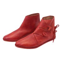 Scarpe vichinghe tipo Jorvik con doppia suola inchiodata Korduan rosso