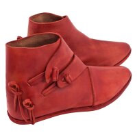 Scarpe vichinghe tipo Jorvik con doppia suola inchiodata Korduan rosso